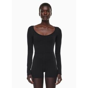 Aritzia Wilfred Free Kaz Romper Black Long Sleeve Womens Small